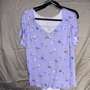 Juicy Couture Lavender Floral Blouse